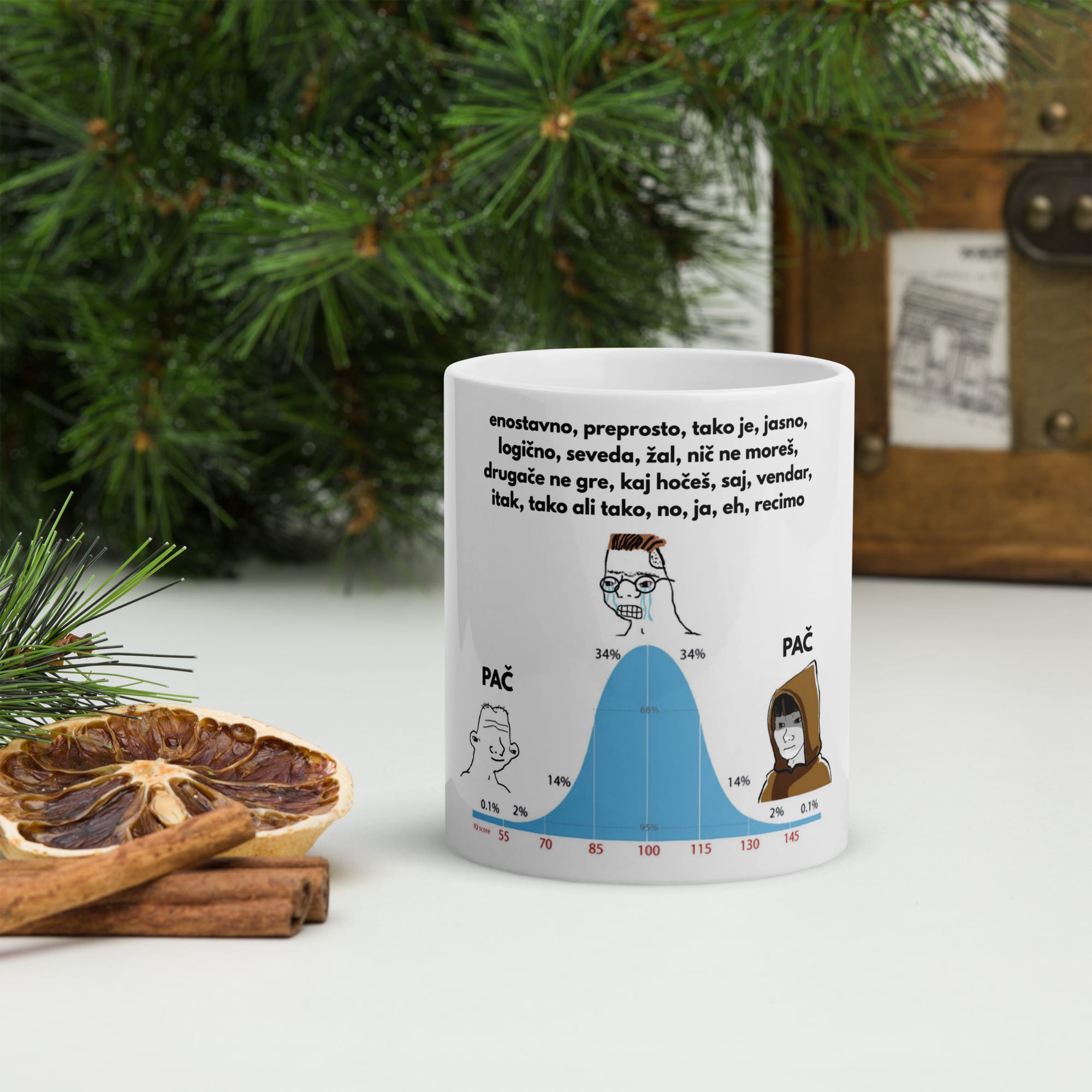 PAČ IQ - bela skodelica