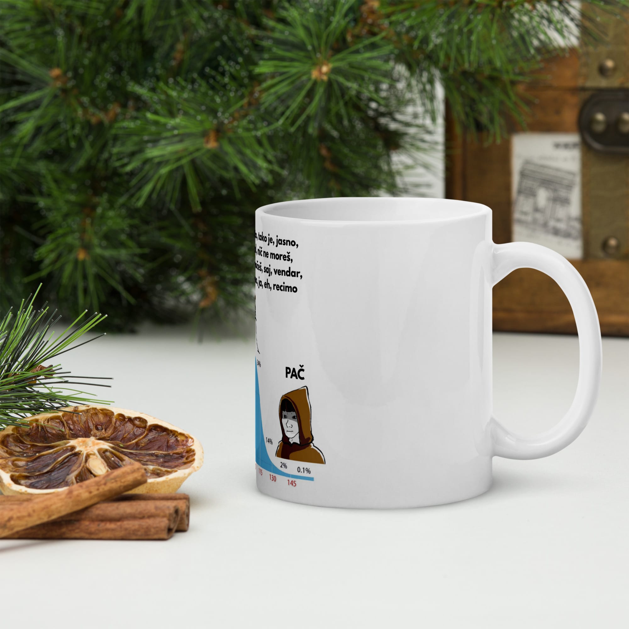 PAČ IQ - bela skodelica - slika 2
